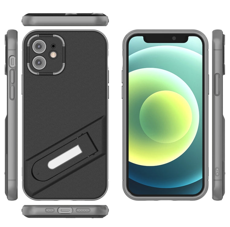 For iPhone 12 Invisible Holder TPU + PC Phone Case