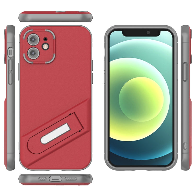 For iPhone 12 Invisible Holder TPU + PC Phone Case