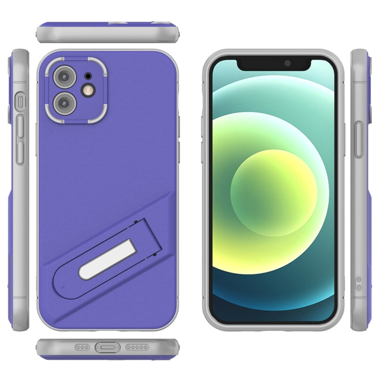 For iPhone 12 Invisible Holder TPU + PC Phone Case