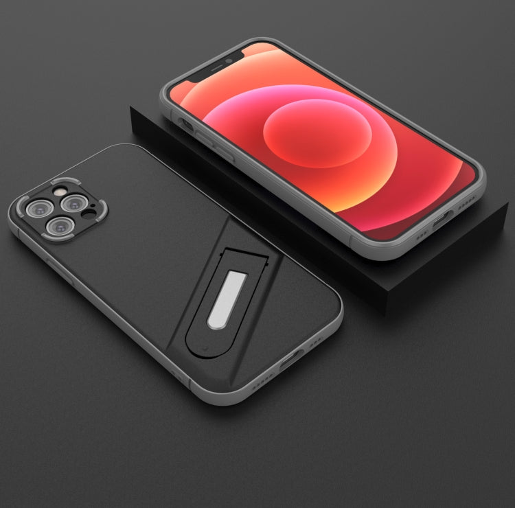 For iPhone 12 Pro Invisible Holder TPU + PC Phone Case