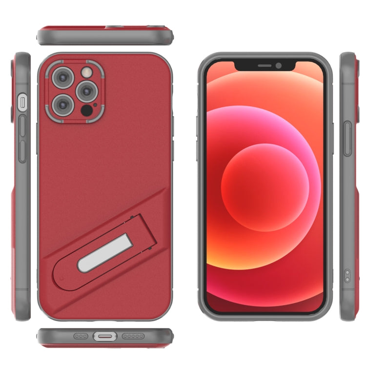 For iPhone 12 Pro Invisible Holder TPU + PC Phone Case