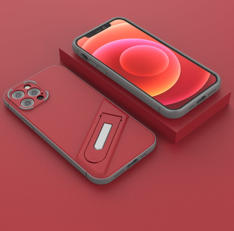 For iPhone 12 Pro Invisible Holder TPU + PC Phone Case