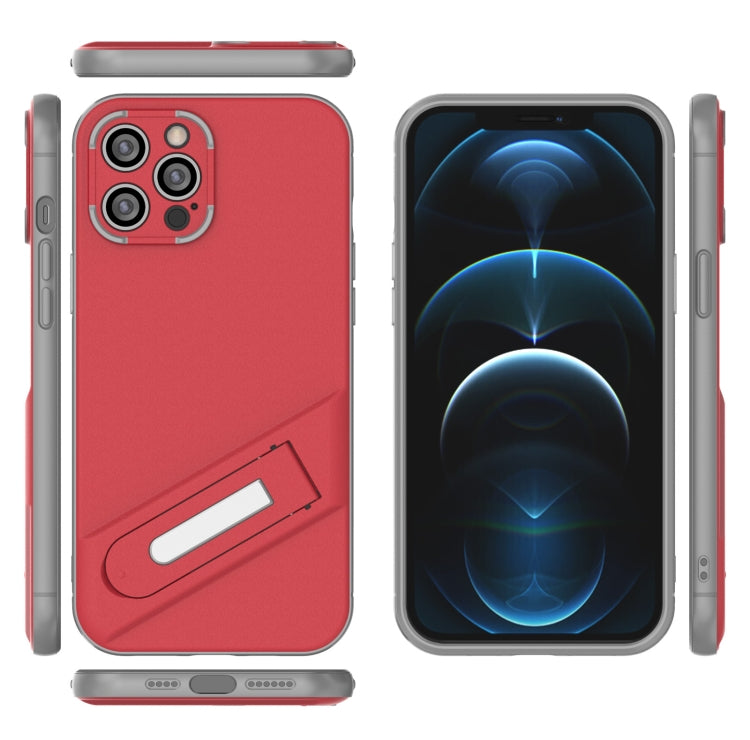 For iPhone 12 Pro Max Invisible Holder TPU + PC Phone Case