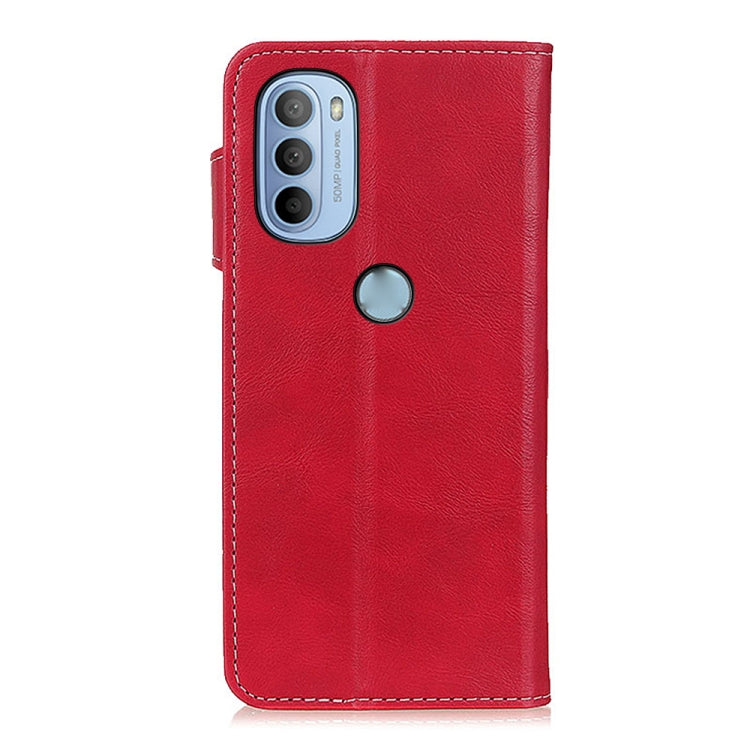 For Motorola Moto G31 / G41 S-Type Stitching Calf Texture Leather Phone Case