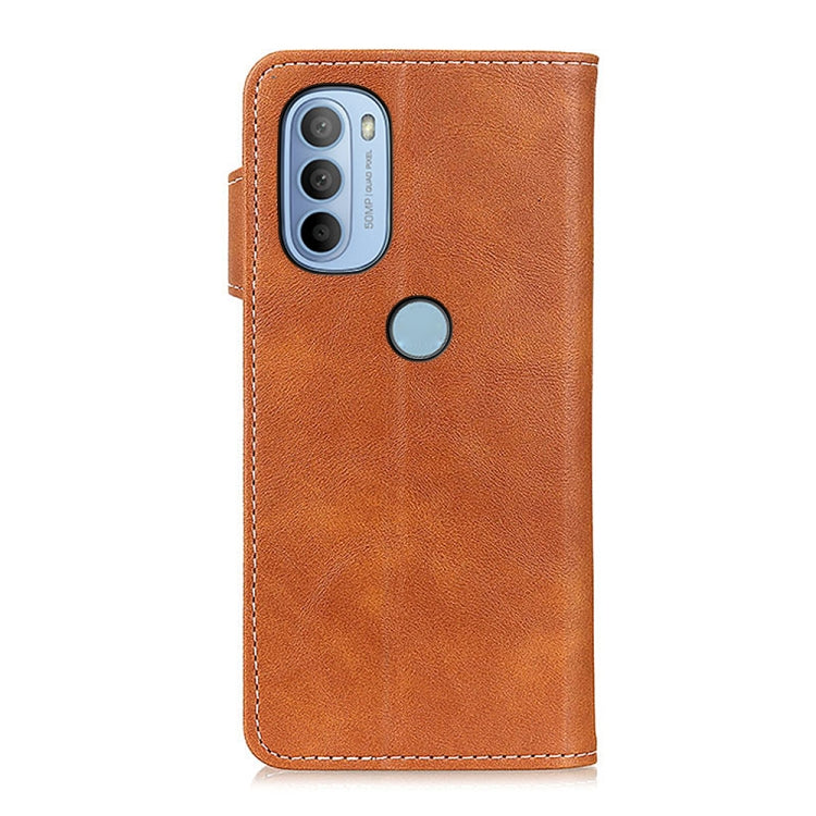 For Motorola Moto G31 / G41 S-Type Stitching Calf Texture Leather Phone Case
