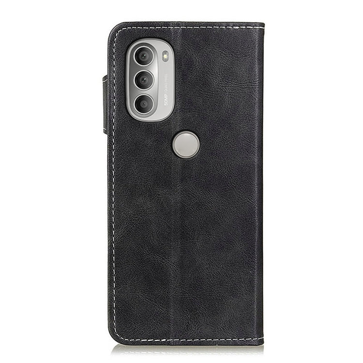 For Motorola Moto G51 S-Type Stitching Calf Texture Leather Phone Case