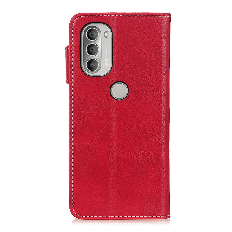 For Motorola Moto G51 S-Type Stitching Calf Texture Leather Phone Case