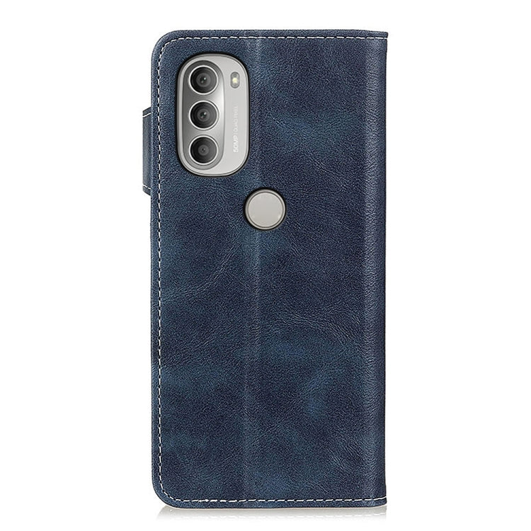 For Motorola Moto G51 S-Type Stitching Calf Texture Leather Phone Case