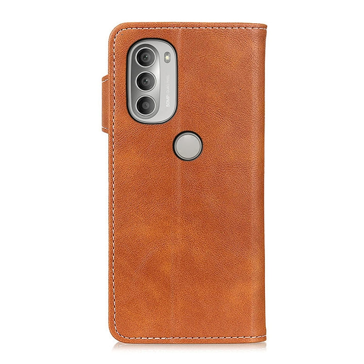 For Motorola Moto G51 S-Type Stitching Calf Texture Leather Phone Case