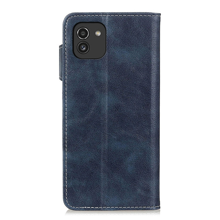 For Samsung Galaxy A03 164mm S-Type Stitching Calf Texture Leather Phone Case