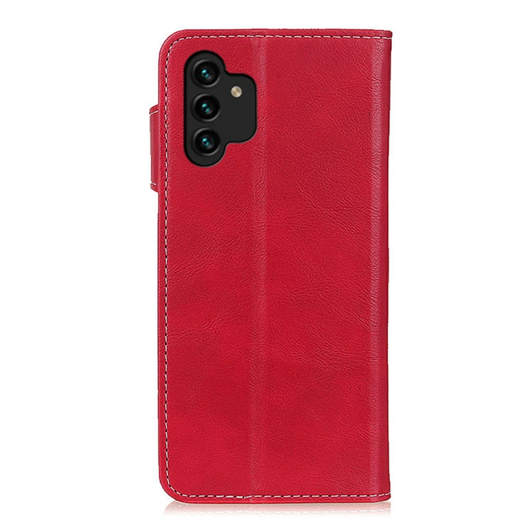 For Samsung Galaxy A13 4G S-Type Stitching Calf Texture Leather Phone Case