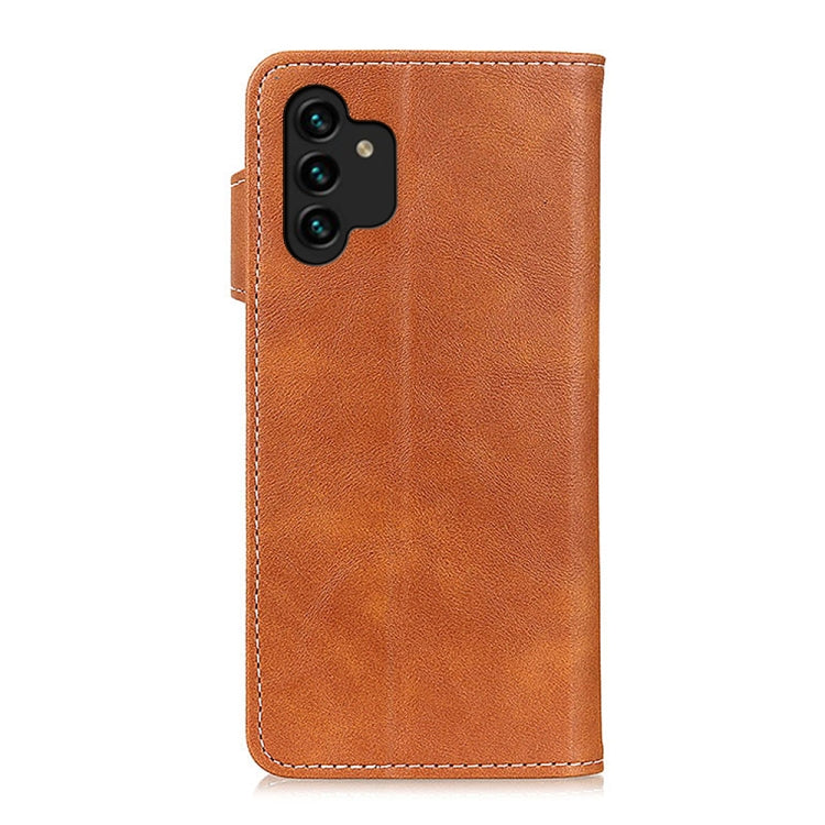 For Samsung Galaxy A13 4G S-Type Stitching Calf Texture Leather Phone Case
