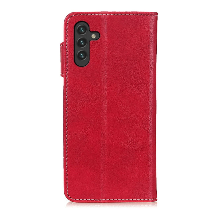 For Samsung Galaxy A13 5G S-Type Stitching Calf Texture Leather Phone Case