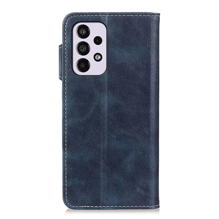 For Samsung Galaxy A33 5G S-Type Stitching Calf Texture Leather Phone Case