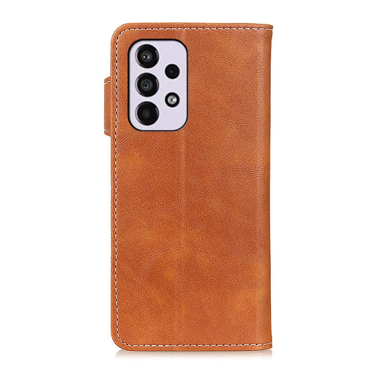 For Samsung Galaxy A33 5G S-Type Stitching Calf Texture Leather Phone Case