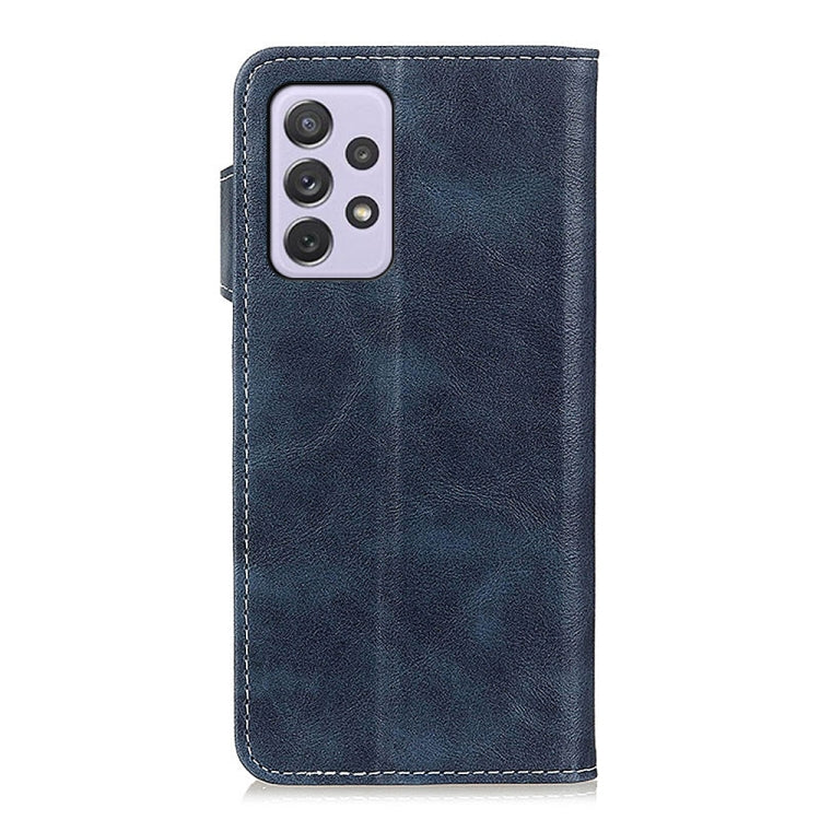 For Samsung Galaxy A73 5G S-Type Stitching Calf Texture Leather Phone Case
