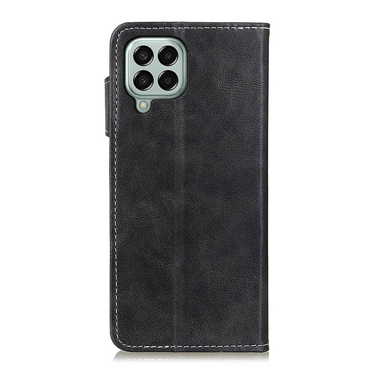 For Samsung Galaxy M33 5G S-Type Stitching Calf Texture Leather Phone Case