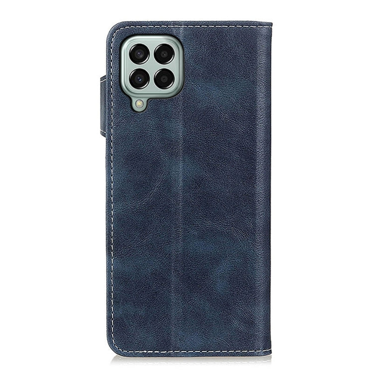 For Samsung Galaxy M33 5G S-Type Stitching Calf Texture Leather Phone Case