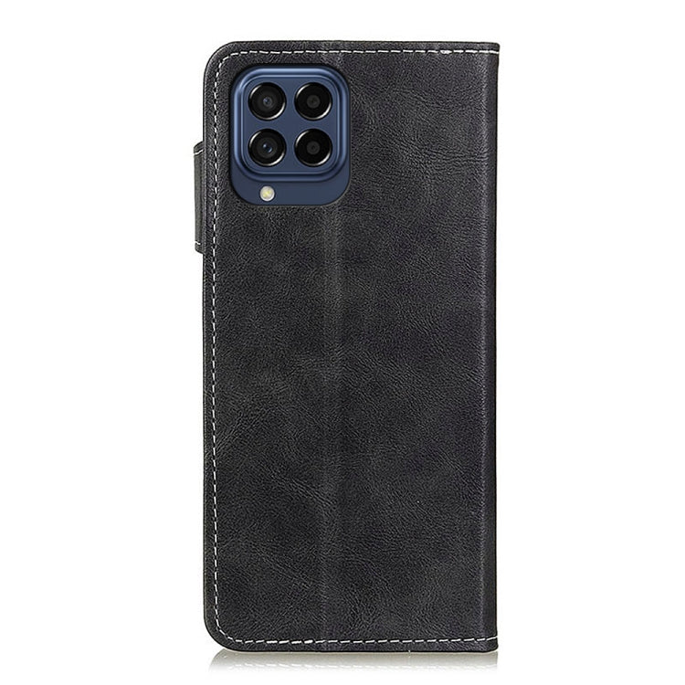 For Samsung Galaxy M53 5G S-Type Stitching Calf Texture Leather Phone Case