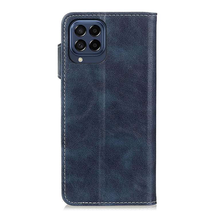 For Samsung Galaxy M53 5G S-Type Stitching Calf Texture Leather Phone Case