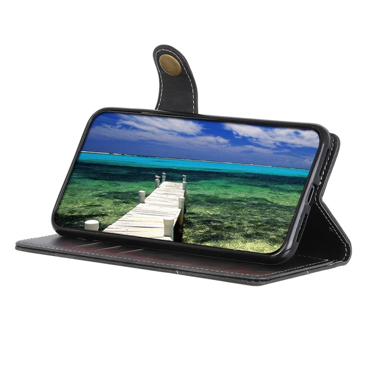 For Samsung Galaxy S22 5G S-Type Stitching Calf Texture Leather Phone Case