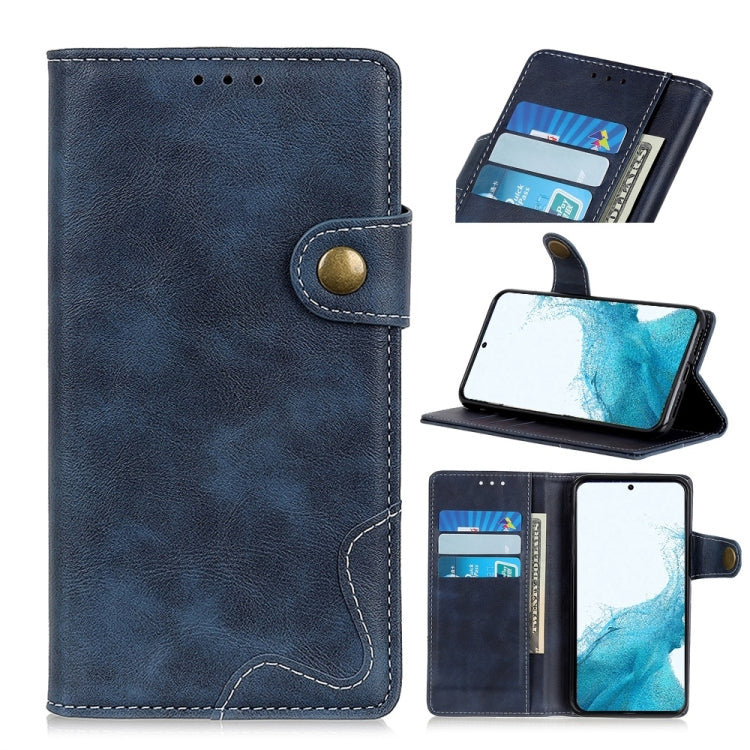 For Samsung Galaxy S22 5G S-Type Stitching Calf Texture Leather Phone Case