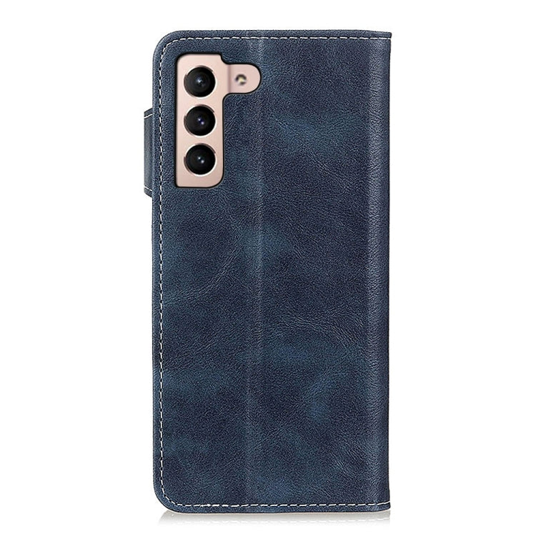 For Samsung Galaxy S22 5G S-Type Stitching Calf Texture Leather Phone Case