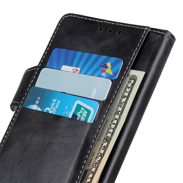 For Samsung Galaxy S22+ 5G S-Type Stitching Calf Texture Leather Phone Case