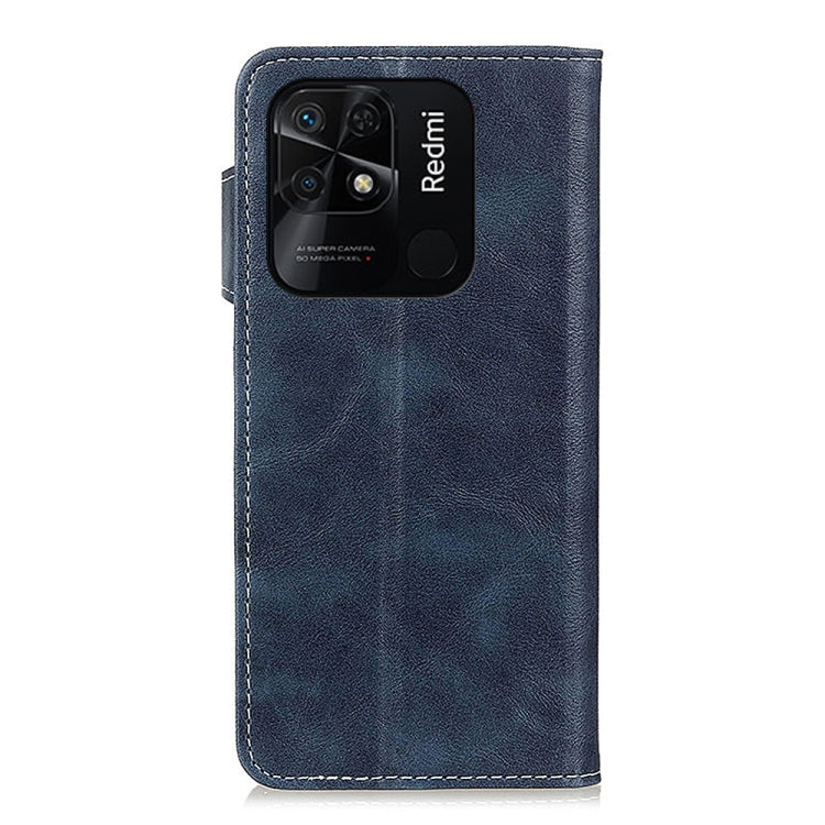 For Xiaomi Redmi 10C S-Type Stitching Calf Texture Leather Phone Case