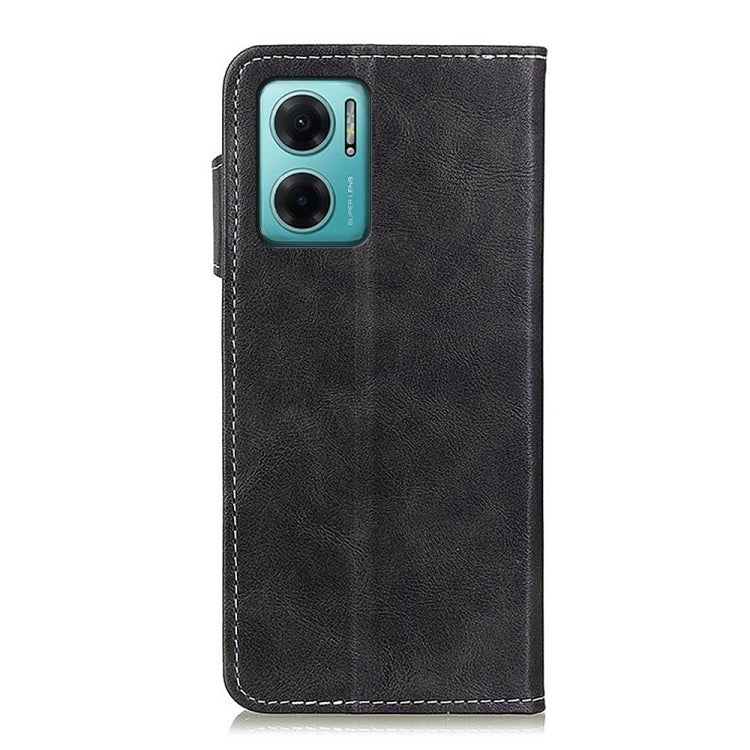 For Xiaomi Redmi Note 11E / Redmi 10 5G S-Type Stitching Calf Texture Leather Phone Case