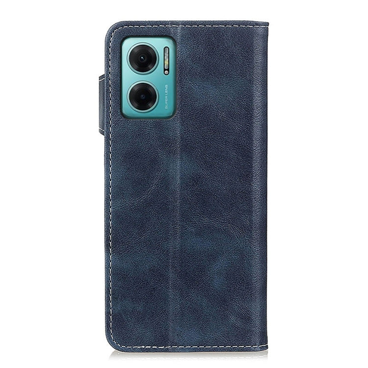 For Xiaomi Redmi Note 11E / Redmi 10 5G S-Type Stitching Calf Texture Leather Phone Case