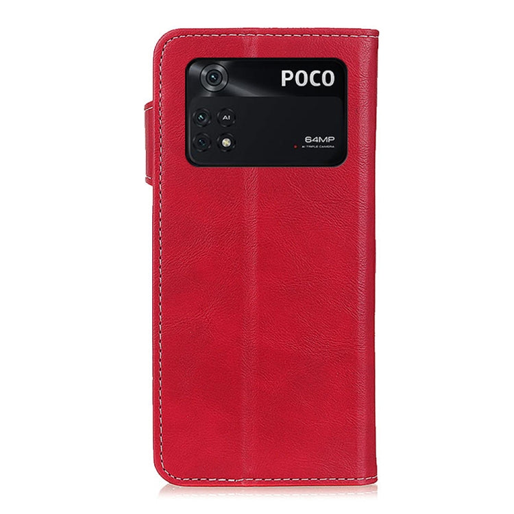 For Xiaomi Poco M4 Pro 4G S-Type Stitching Calf Texture Leather Phone Case