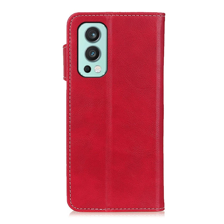For OnePlus Nord 2 5G S-Type Stitching Calf Texture Leather Phone Case