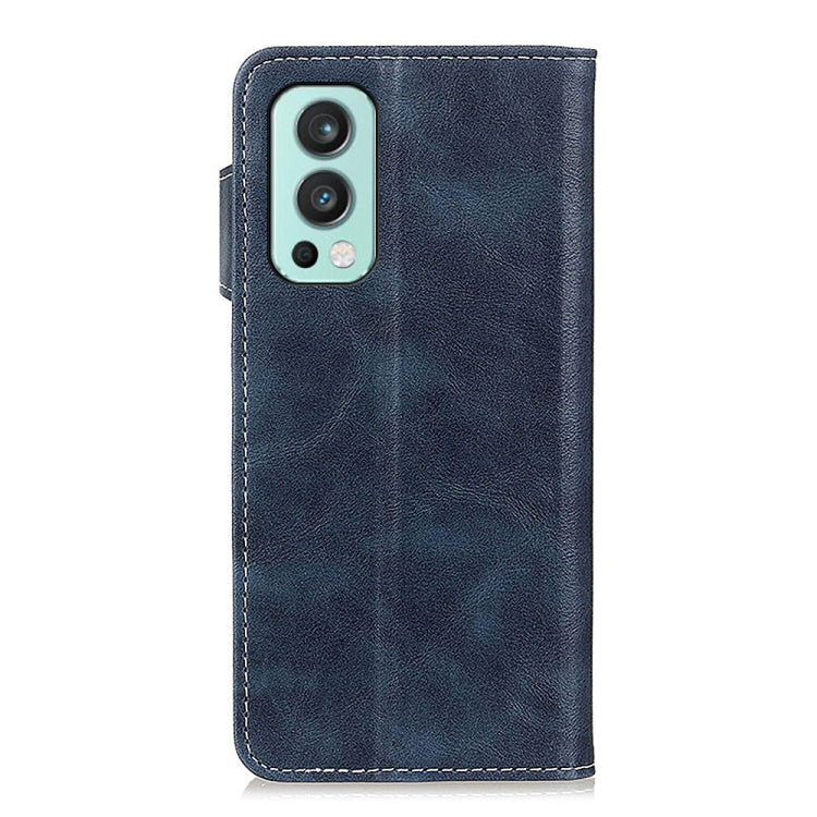 For OnePlus Nord 2 5G S-Type Stitching Calf Texture Leather Phone Case