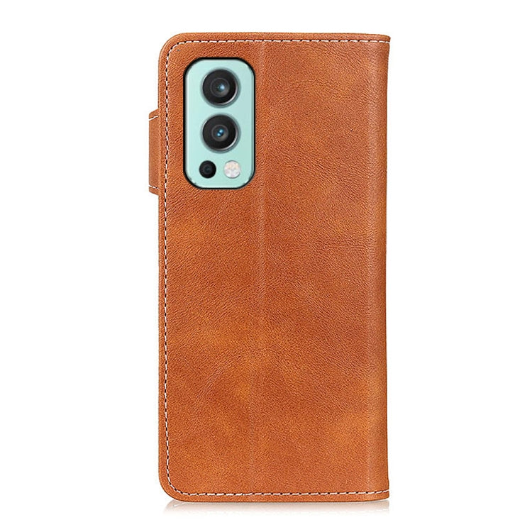 For OnePlus Nord 2 5G S-Type Stitching Calf Texture Leather Phone Case