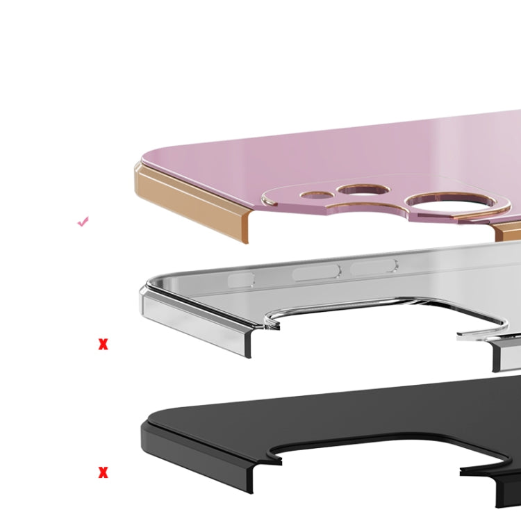 For vivo X80 6D Electroplating Full Coverage Silicone Protective Case with Magnetic Ring Holder