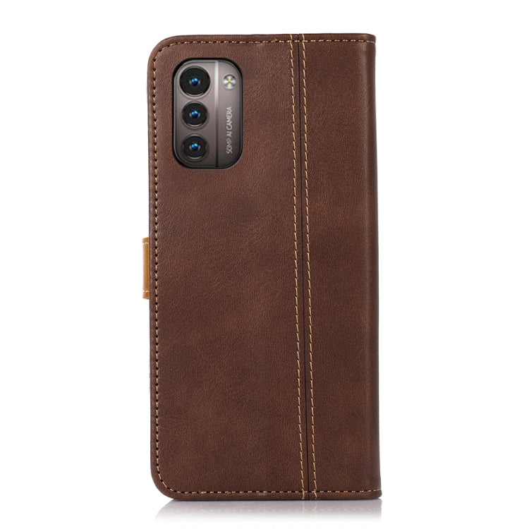 For Nokia G21 Stitching Thread Calf Texture Leather Phone Case