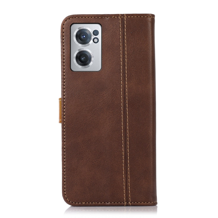 For OnePlus Nord CE 2 5G Stitching Thread Calf Texture Leather Phone Case