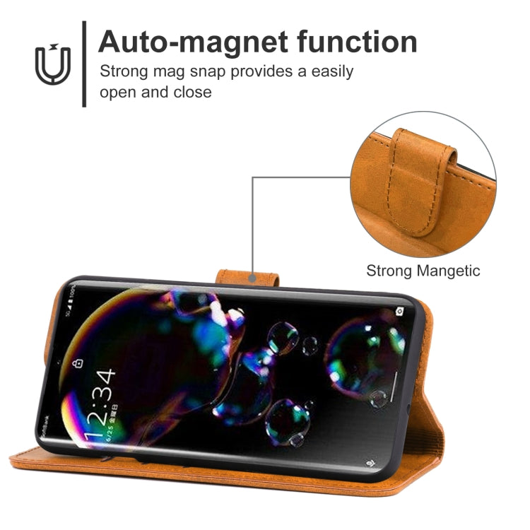 For Sharp Aquos R7/P7 Leather Phone Case