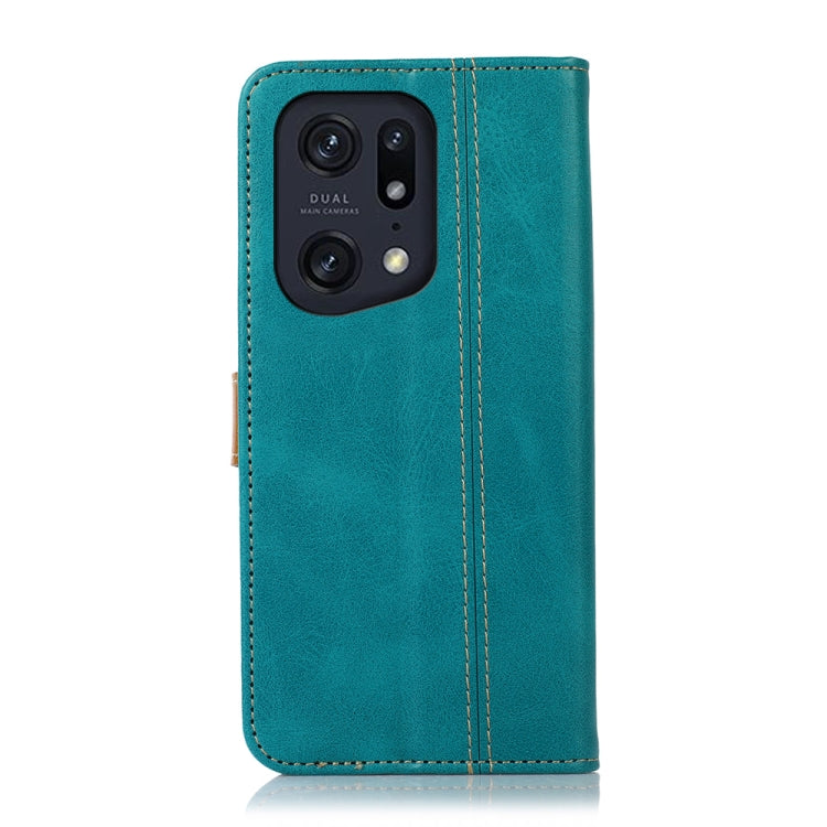 For OPPO Find X5 Pro Stitching Thread Calf Texture Leather Phone Case