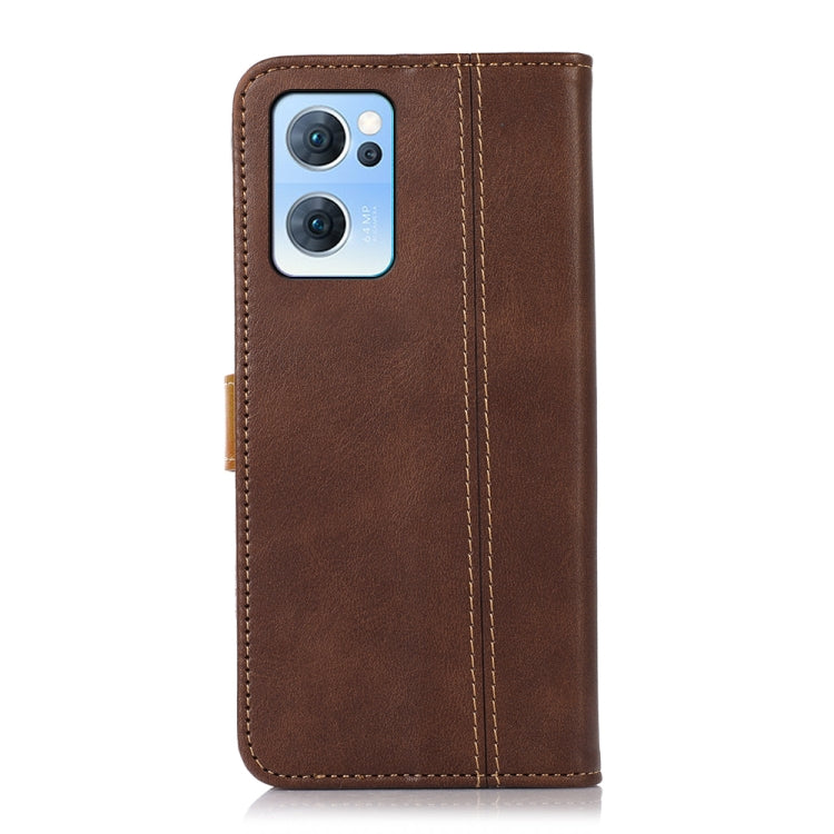 For OPPO Reno7 5G Global / Find X5 Lite Stitching Thread Calf Texture Leather Phone Case