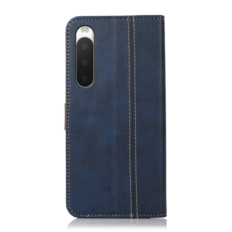 For Sony Xperia 10 IV Stitching Thread Calf Texture Leather Phone Case