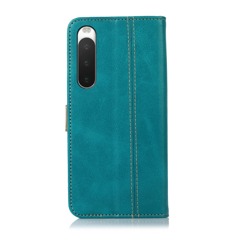 For Sony Xperia 10 IV Stitching Thread Calf Texture Leather Phone Case