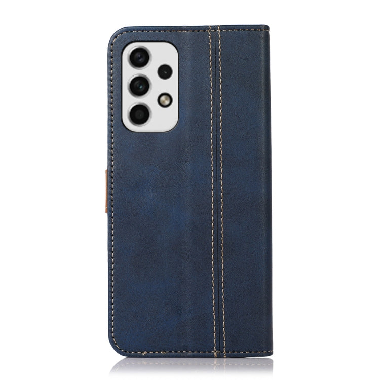 For Samsung Galaxy A23 5G Stitching Thread Calf Texture Leather Phone Case