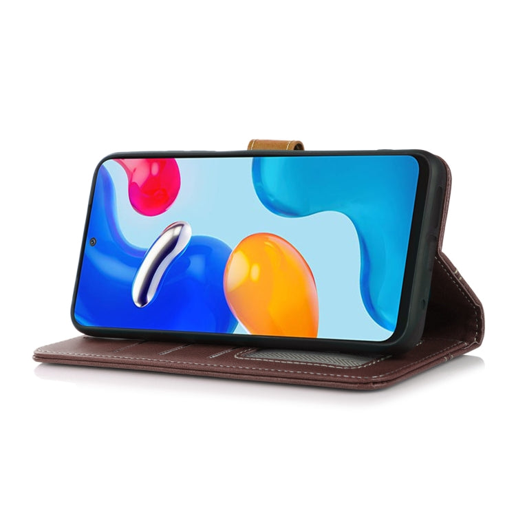 For Samsung Galaxy A23 5G Stitching Thread Calf Texture Leather Phone Case