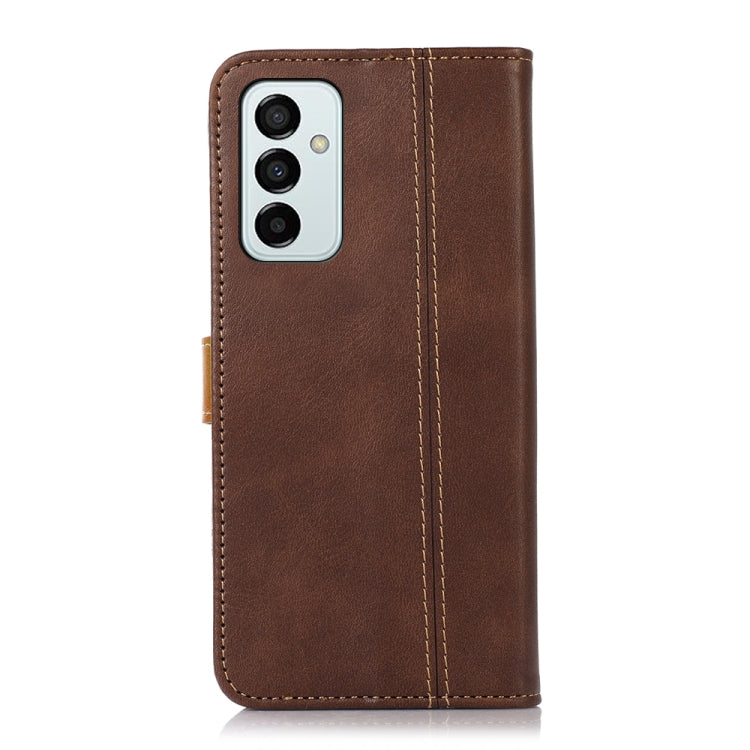 For Samsung Galaxy M23 5G / F23 5G Stitching Thread Calf Texture Leather Phone Case