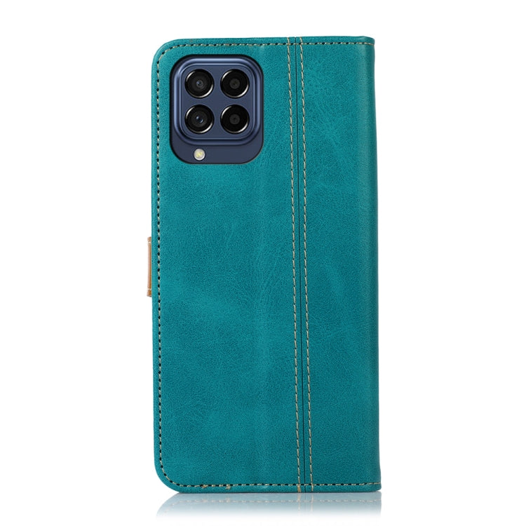 For Samsung Galaxy M53 5G Stitching Thread Calf Texture Leather Phone Case