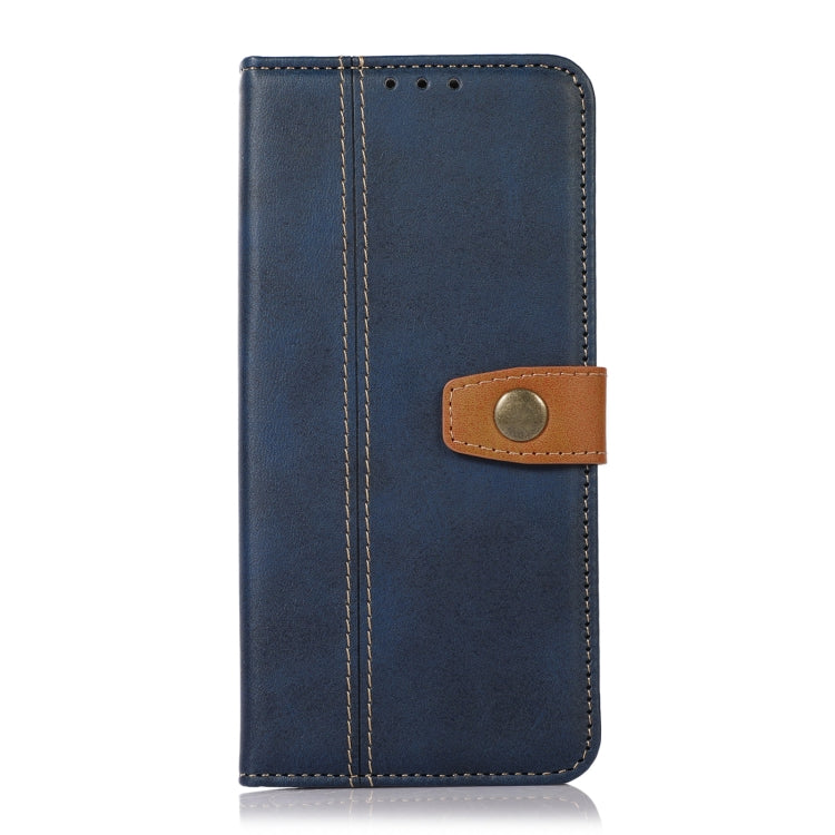 For Samsung Galaxy S22 5G Stitching Thread Calf Texture Leather Phone Case