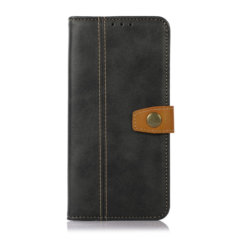 For Samsung Galaxy S22 5G Stitching Thread Calf Texture Leather Phone Case