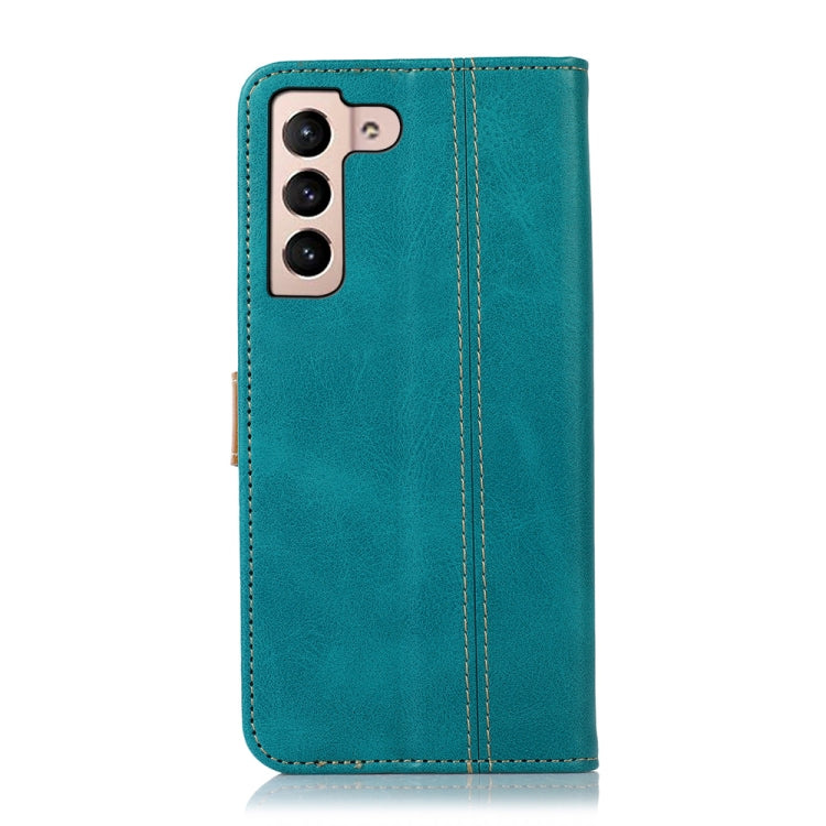 For Samsung Galaxy S22 5G Stitching Thread Calf Texture Leather Phone Case